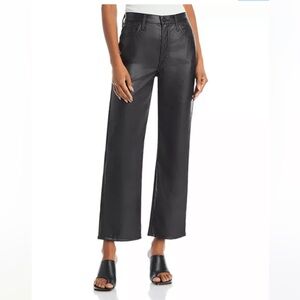 The Rambler High Rise Faux Leather Straight Leg Jeans